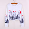 Modern City print Cropped Sweatshirt Pullover