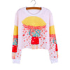 Modern City print Cropped Sweatshirt Pullover