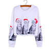 Modern City print Cropped Sweatshirt Pullover