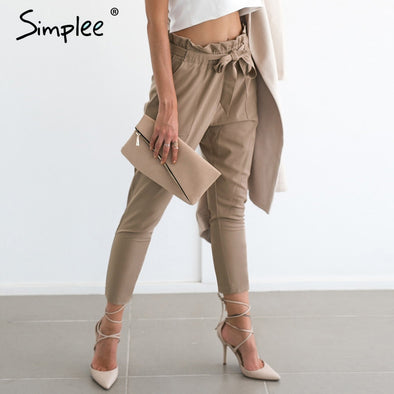 Chiffon High Waist Harem Trousers Pants Selvedge Summer Style Casual