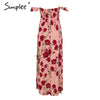 Summer Beach Dress Floral Print Long Dress